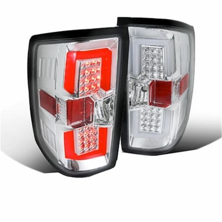 Overtime LED Bar Tail Lights for 2014-2015 Chevy Silverado - Chrome OV3753267